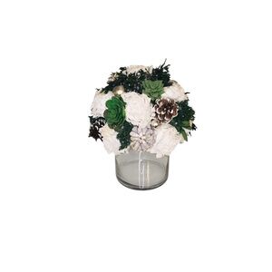 Forever Floral Arrangement in Glass Vase